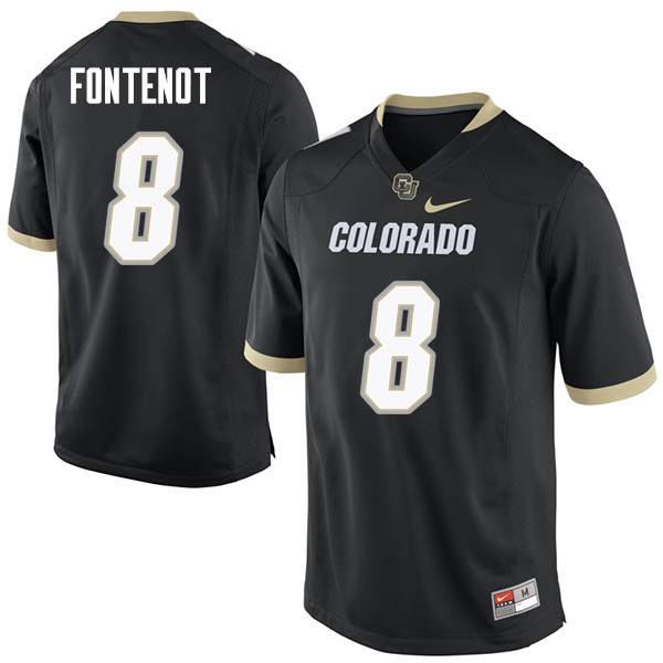 Men #8 Alex Fontenot Colorado Buffaloes College Football Jerseys Sale-Black - Click Image to Close